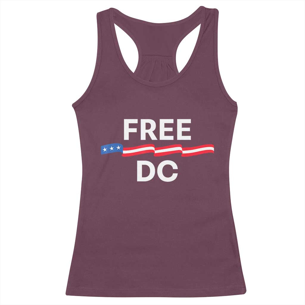 Free DC Racerback Tank Top Defend Washington D.C. Statehood Rights TS02 Maroon Print Your Wear