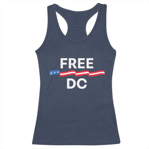 Free DC Racerback Tank Top Defend Washington D.C. Statehood Rights TS02 Navy Print Your Wear