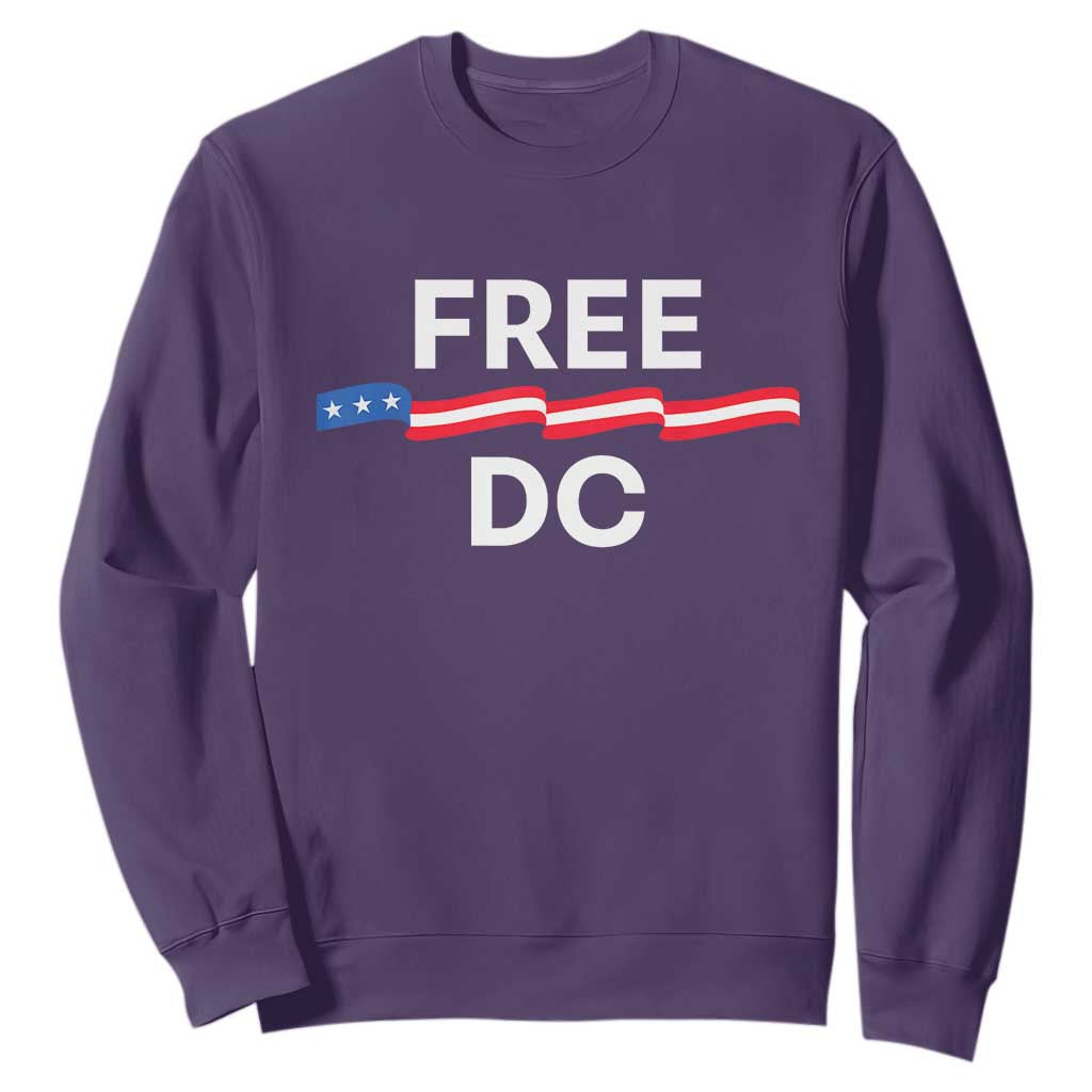 Free DC Sweatshirt Defend Washington D.C. Statehood Rights TS02 Purple Print Your Wear