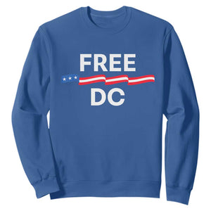 Free DC Sweatshirt Defend Washington D.C. Statehood Rights TS02 Royal Blue Print Your Wear