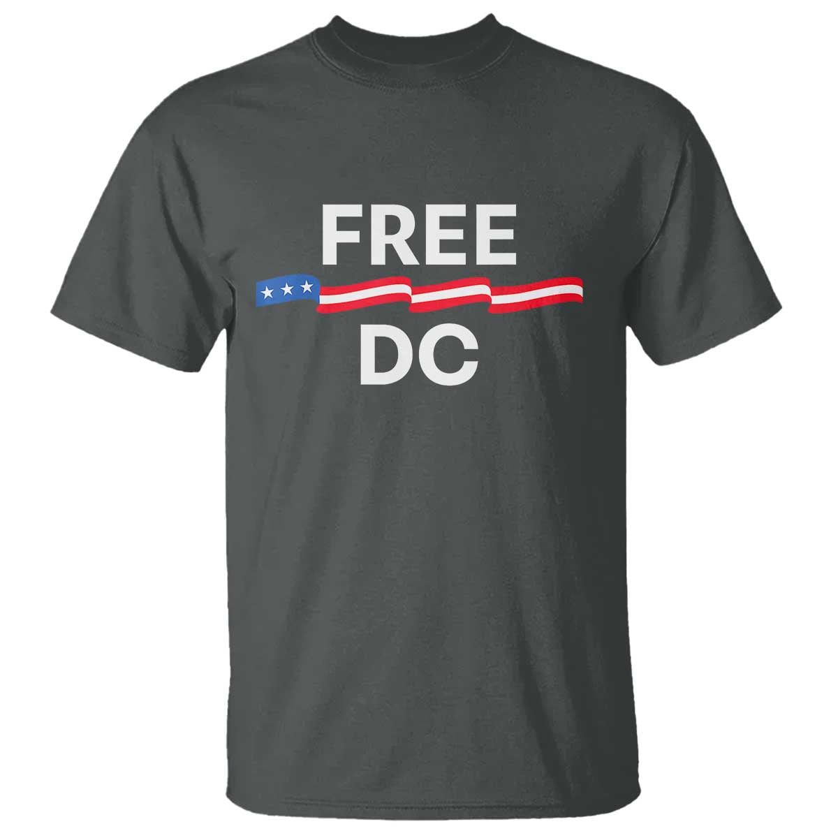 Free DC T Shirt Defend Washington D.C. Statehood Rights TS02 Dark Heather Print Your Wear