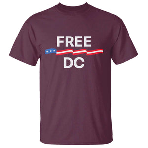 Free DC T Shirt Defend Washington D.C. Statehood Rights TS02 Maroon Print Your Wear