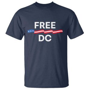 Free DC T Shirt Defend Washington D.C. Statehood Rights TS02 Navy Print Your Wear
