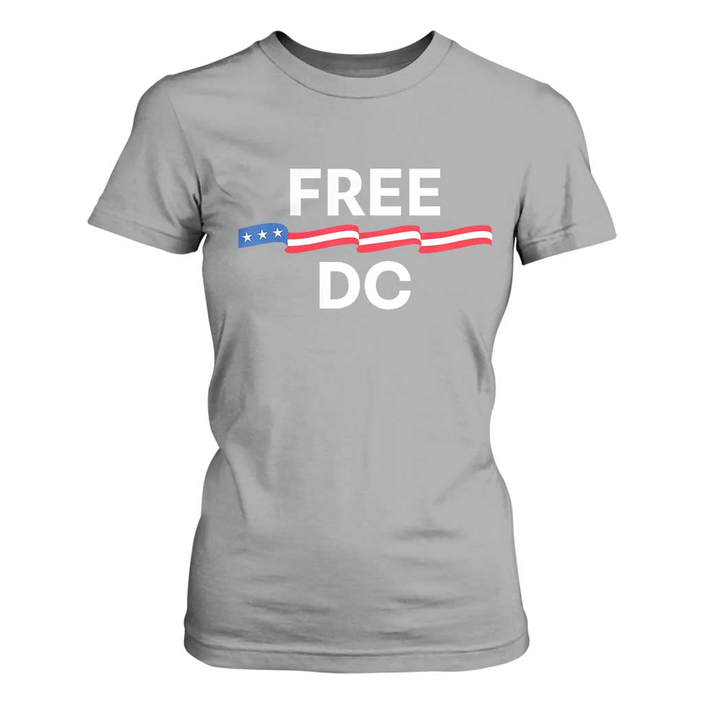 Free DC T Shirt For Women Defend Washington D.C. Statehood Rights TS02 Sport Gray Print Your Wear