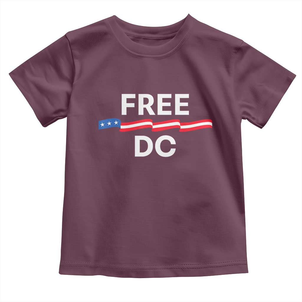 Free DC Toddler T Shirt Defend Washington D.C. Statehood Rights TS02 Maroon Print Your Wear