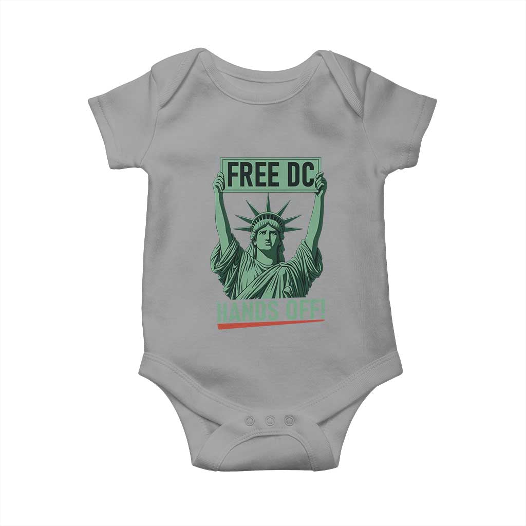 Free DC Hands Off Baby Onesie Statue of Liberty for Washington D.C. Rights TS02 Sport Gray Print Your Wear