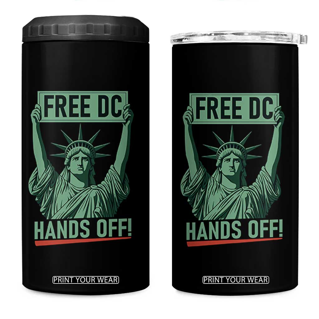 Free DC Hands Off 4 in 1 Can Cooler Tumbler Statue of Liberty for Washington D.C. Rights TS02 One Size: 16 oz Black Print Your Wear