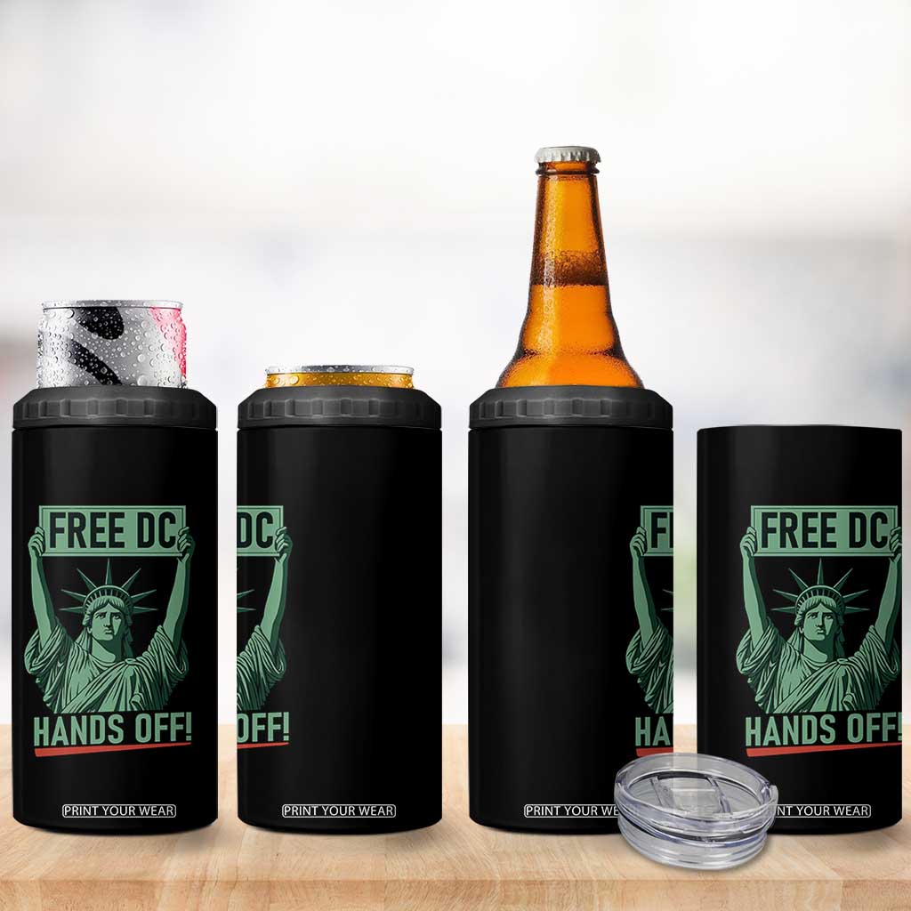 Free DC Hands Off 4 in 1 Can Cooler Tumbler Statue of Liberty for Washington D.C. Rights TS02 Print Your Wear