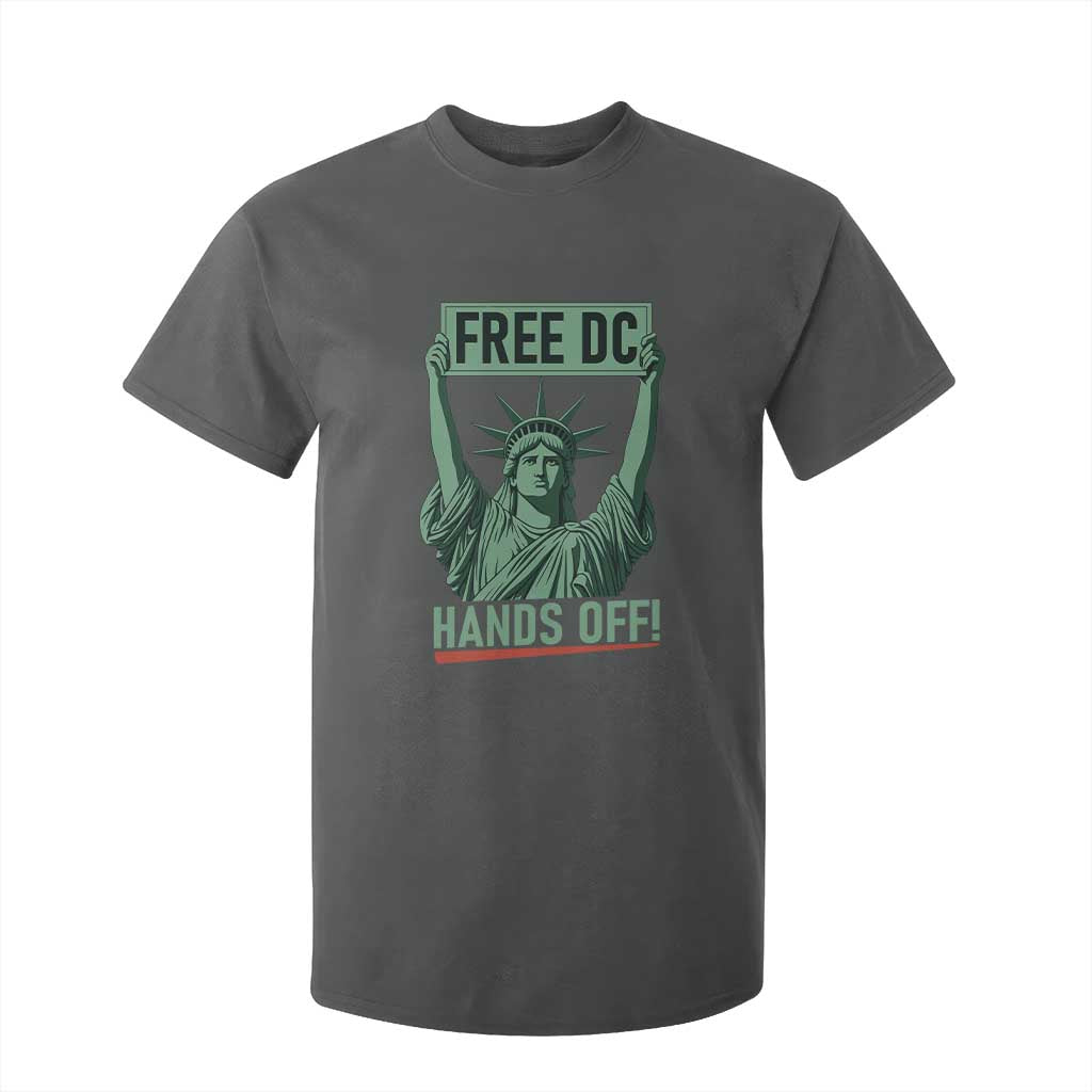 Free DC Hands Off T Shirt For Kid Statue of Liberty for Washington D.C. Rights TS02 Dark Heather Print Your Wear
