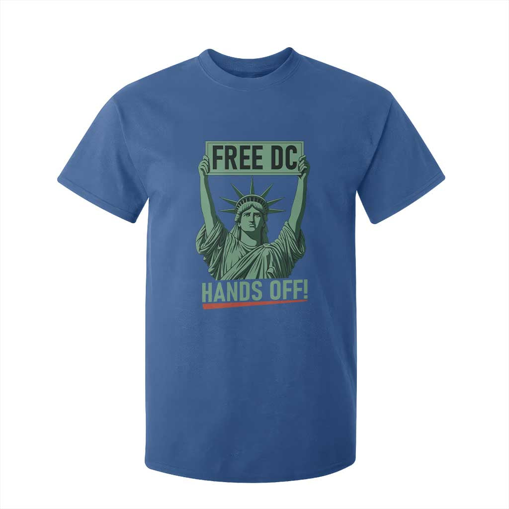 Free DC Hands Off T Shirt For Kid Statue of Liberty for Washington D.C. Rights TS02 Royal Blue Print Your Wear