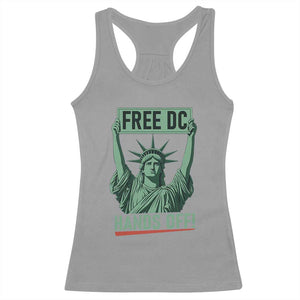 Free DC Hands Off Racerback Tank Top Statue of Liberty for Washington D.C. Rights TS02 Sport Gray Print Your Wear
