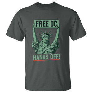 Free DC Hands Off T Shirt Statue of Liberty for Washington D.C. Rights TS02 Dark Heather Print Your Wear