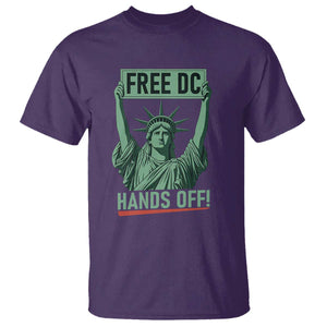Free DC Hands Off T Shirt Statue of Liberty for Washington D.C. Rights TS02 Purple Print Your Wear
