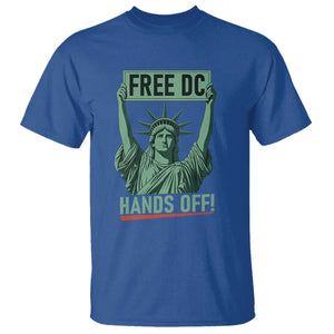 Free DC Hands Off T Shirt Statue of Liberty for Washington D.C. Rights TS02 Royal Blue Print Your Wear