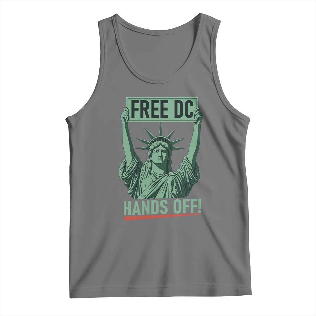 Free DC Hands Off Tank Top Statue of Liberty for Washington D.C. Rights TS02 Black Heather Print Your Wear