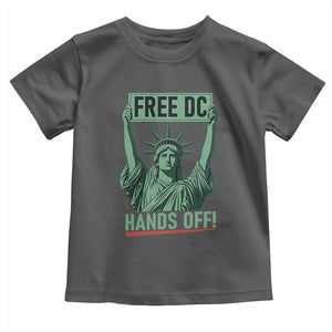 Free DC Hands Off Toddler T Shirt Statue of Liberty for Washington D.C. Rights TS02 Dark Heather Print Your Wear