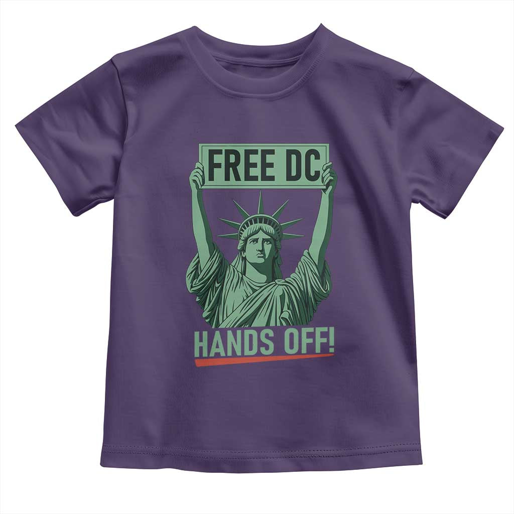 Free DC Hands Off Toddler T Shirt Statue of Liberty for Washington D.C. Rights TS02 Purple Print Your Wear