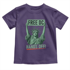 Free DC Hands Off Toddler T Shirt Statue of Liberty for Washington D.C. Rights TS02 Purple Print Your Wear