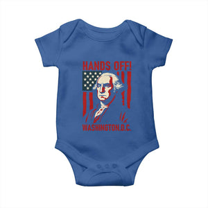 Hands Off DC Patriotic Baby Onesie George Washington American Flag TS02 Royal Blue Print Your Wear