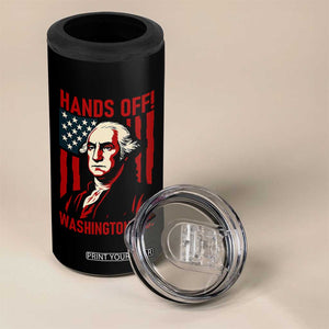 Hands Off DC Patriotic 4 in 1 Can Cooler Tumbler George Washington American Flag TS02 Print Your Wear