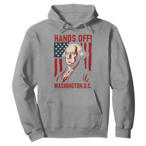 Hands Off DC Patriotic Hoodie George Washington American Flag TS02 Sport Gray Print Your Wear