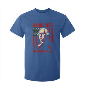 Hands Off DC Patriotic T Shirt For Kid George Washington American Flag TS02 Royal Blue Print Your Wear