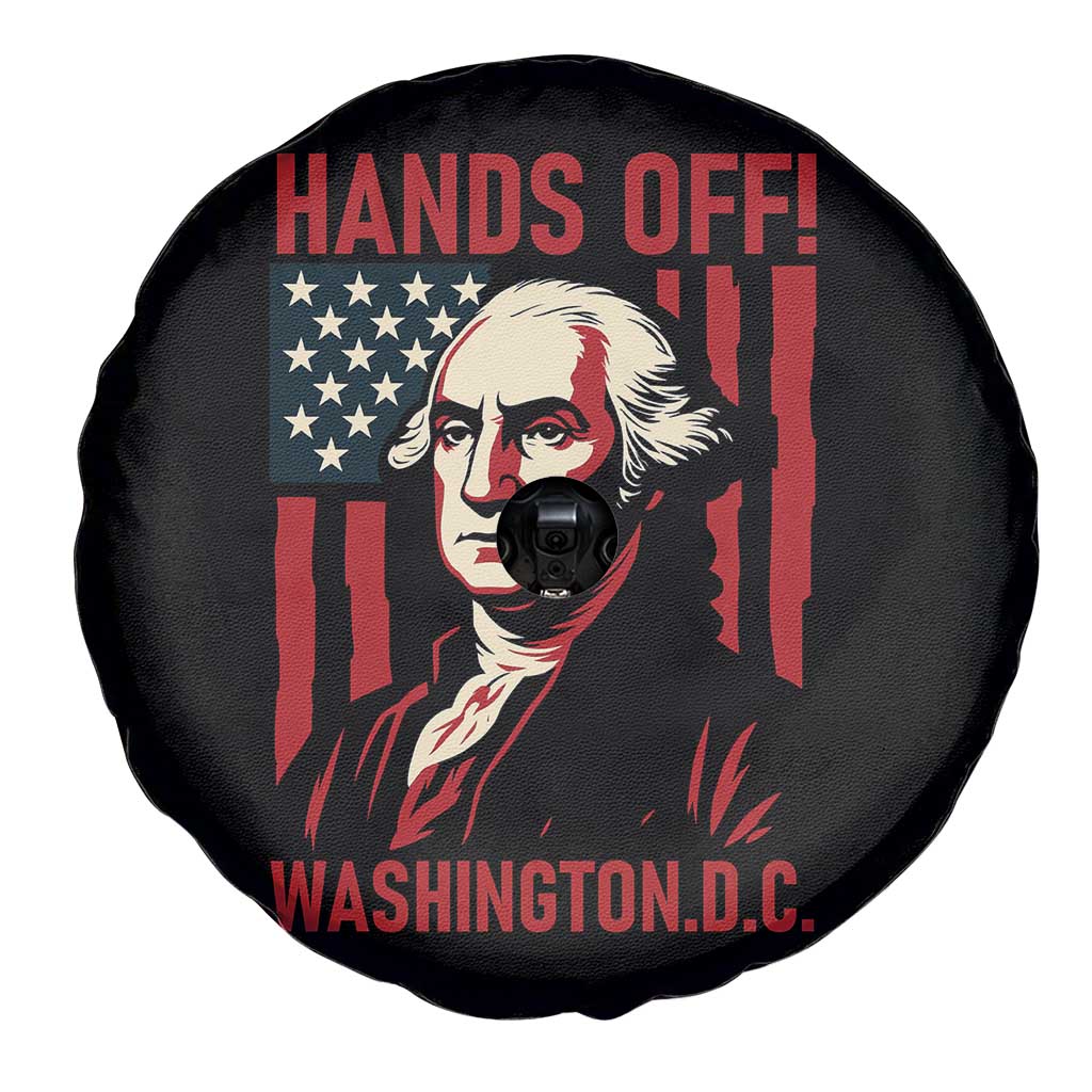 Hands Off DC Patriotic Spare Tire Cover George Washington American Flag TS02 Print Your Wear