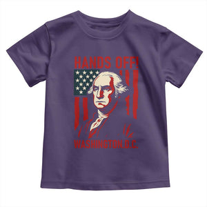 Hands Off DC Patriotic Toddler T Shirt George Washington American Flag TS02 Purple Print Your Wear