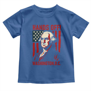 Hands Off DC Patriotic Toddler T Shirt George Washington American Flag TS02 Royal Blue Print Your Wear
