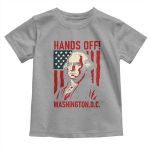 Hands Off DC Patriotic Toddler T Shirt George Washington American Flag TS02 Sport Gray Print Your Wear