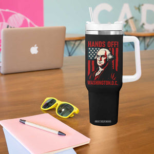 Hands Off DC Patriotic Tumbler With Handle George Washington American Flag TS02 Print Your Wear