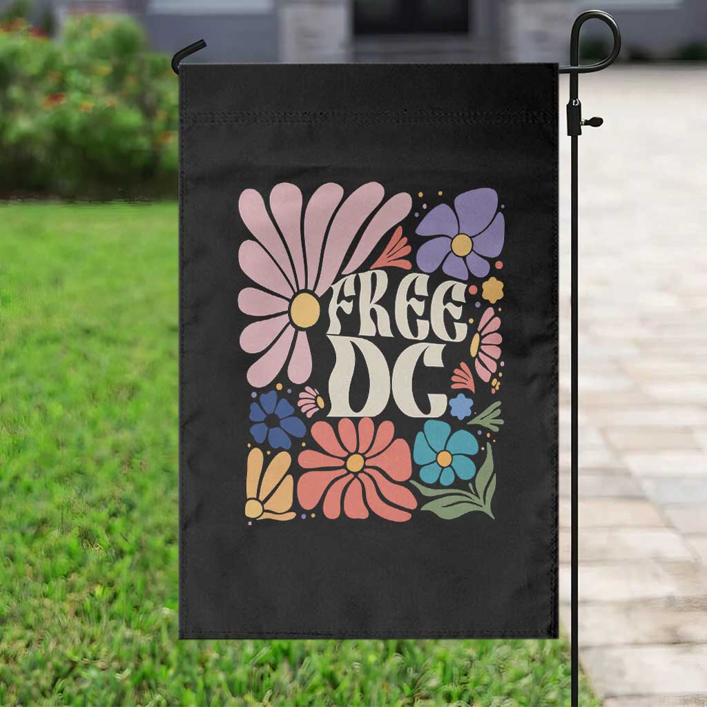 Free DC Subtle Groovy Floral Garden Flag Washington D.C. Rights Retro Hippie Style TS02 Print Your Wear