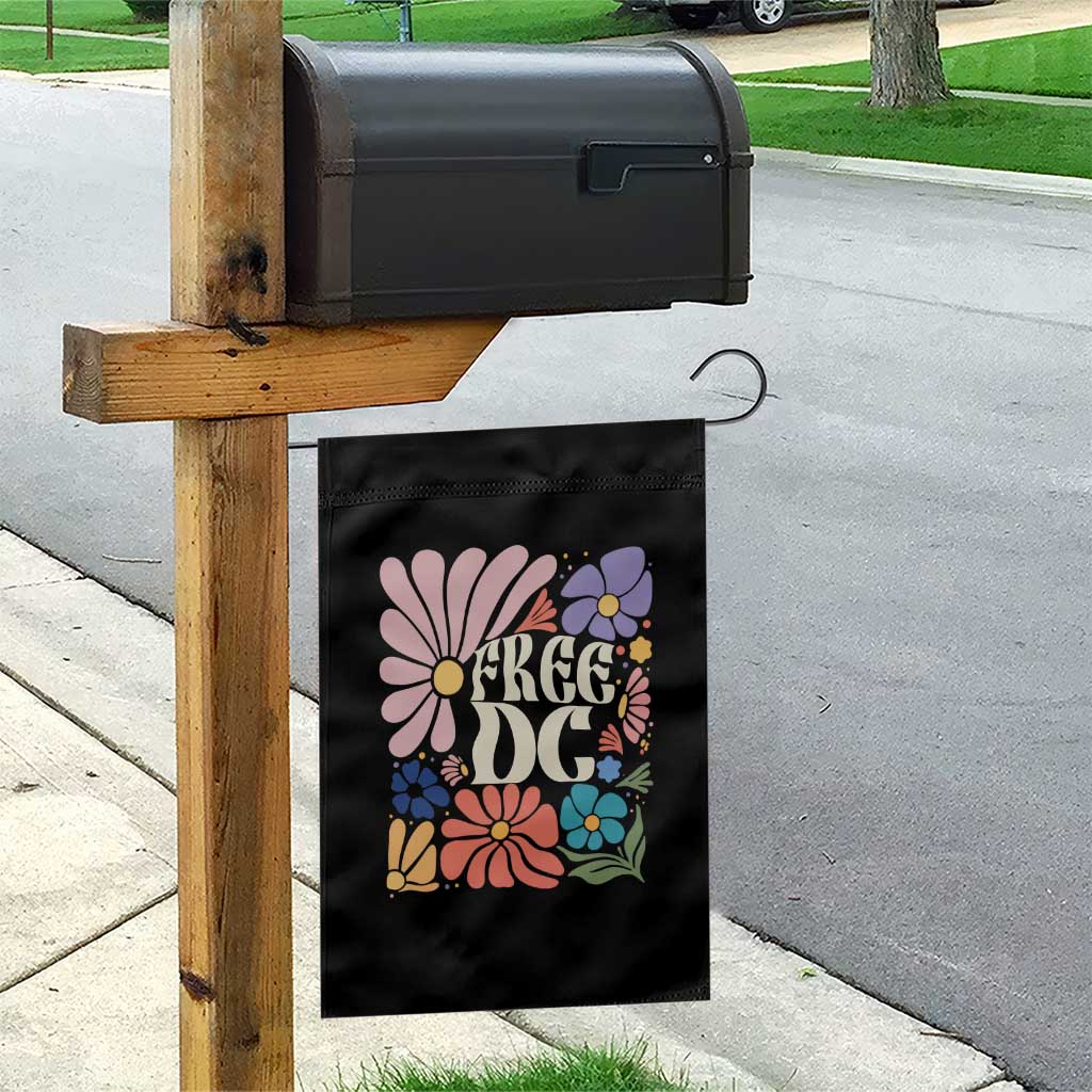 Free DC Subtle Groovy Floral Garden Flag Washington D.C. Rights Retro Hippie Style TS02 Print Your Wear