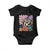 Free DC Subtle Groovy Floral Baby Onesie Washington D.C. Rights Retro Hippie Style TS02 Black Print Your Wear