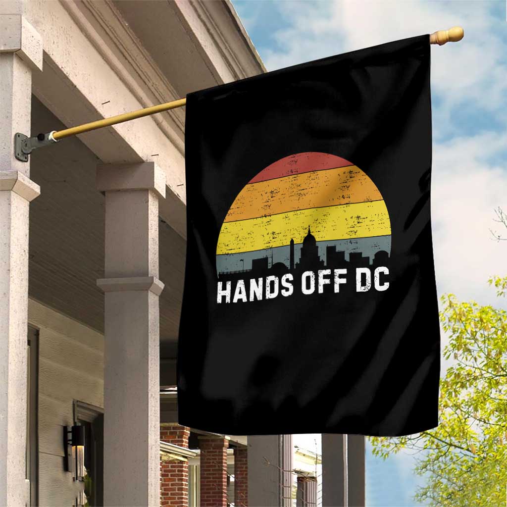Hands Off DC Garden Flag Retro Washington D.C. Skyline TS02 Print Your Wear