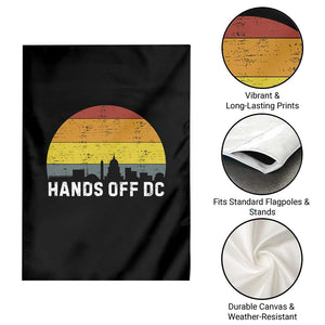 Hands Off DC Garden Flag Retro Washington D.C. Skyline TS02 Print Your Wear