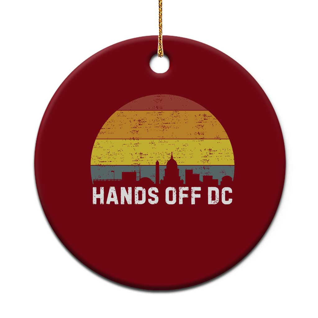Hands Off DC Ceramic Ornament Retro Washington D.C. Skyline TS02 1pc Red Print Your Wear