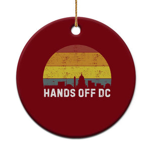 Hands Off DC Ceramic Ornament Retro Washington D.C. Skyline TS02 1pc Red Print Your Wear