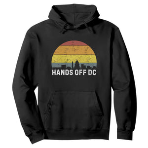 Hands Off DC Hoodie Retro Washington D.C. Skyline TS02 Black Print Your Wear