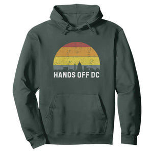 Hands Off DC Hoodie Retro Washington D.C. Skyline TS02 Dark Forest Green Print Your Wear