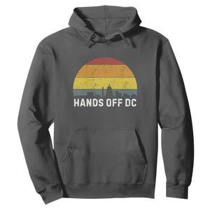 Hands Off DC Hoodie Retro Washington D.C. Skyline TS02 Dark Heather Print Your Wear
