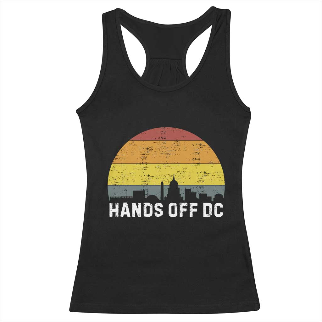Hands Off DC Racerback Tank Top Retro Washington D.C. Skyline TS02 Black Print Your Wear