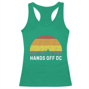 Hands Off DC Racerback Tank Top Retro Washington D.C. Skyline TS02 Irish Green Print Your Wear
