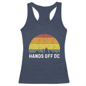 Hands Off DC Racerback Tank Top Retro Washington D.C. Skyline TS02 Navy Print Your Wear