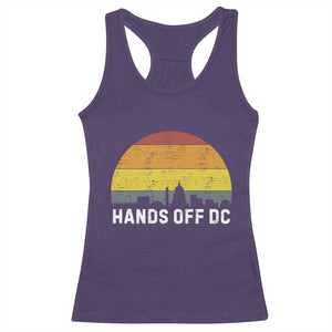 Hands Off DC Racerback Tank Top Retro Washington D.C. Skyline TS02 Purple Print Your Wear