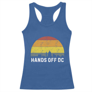 Hands Off DC Racerback Tank Top Retro Washington D.C. Skyline TS02 Royal Blue Print Your Wear