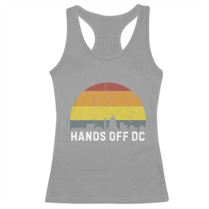 Hands Off DC Racerback Tank Top Retro Washington D.C. Skyline TS02 Sport Gray Print Your Wear