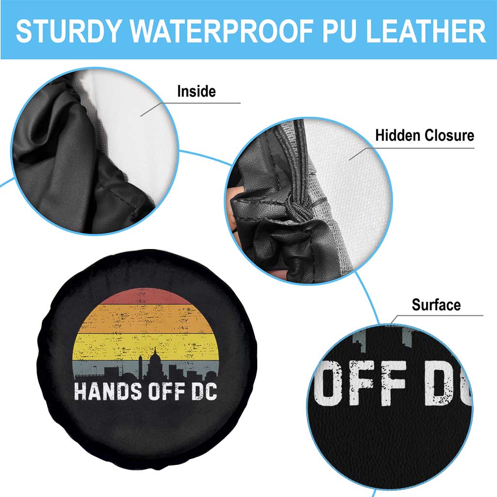 Hands Off DC Spare Tire Cover Retro Washington D.C. Skyline TS02 Print Your Wear