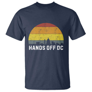 Hands Off DC T Shirt Retro Washington D.C. Skyline TS02 Navy Print Your Wear