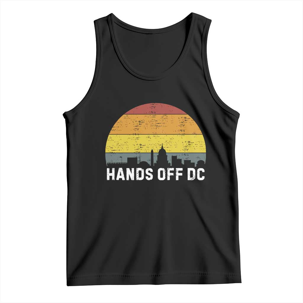 Hands Off DC Tank Top Retro Washington D.C. Skyline TS02 Black Print Your Wear